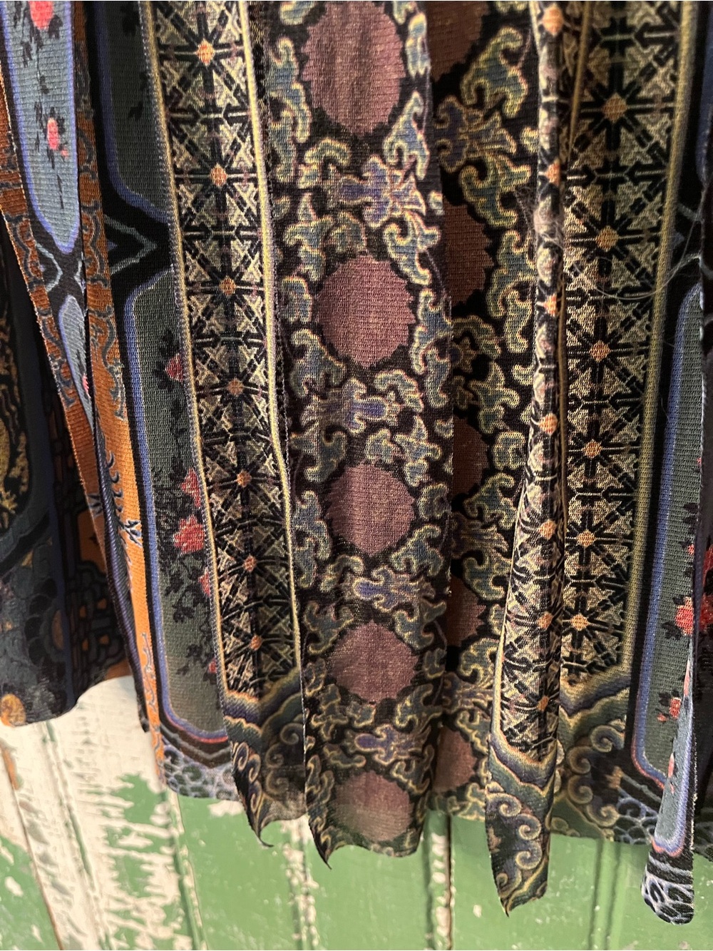 Bohemian Patterned Midi Skirt in Blue, black and Gold - Picture 6 of 8